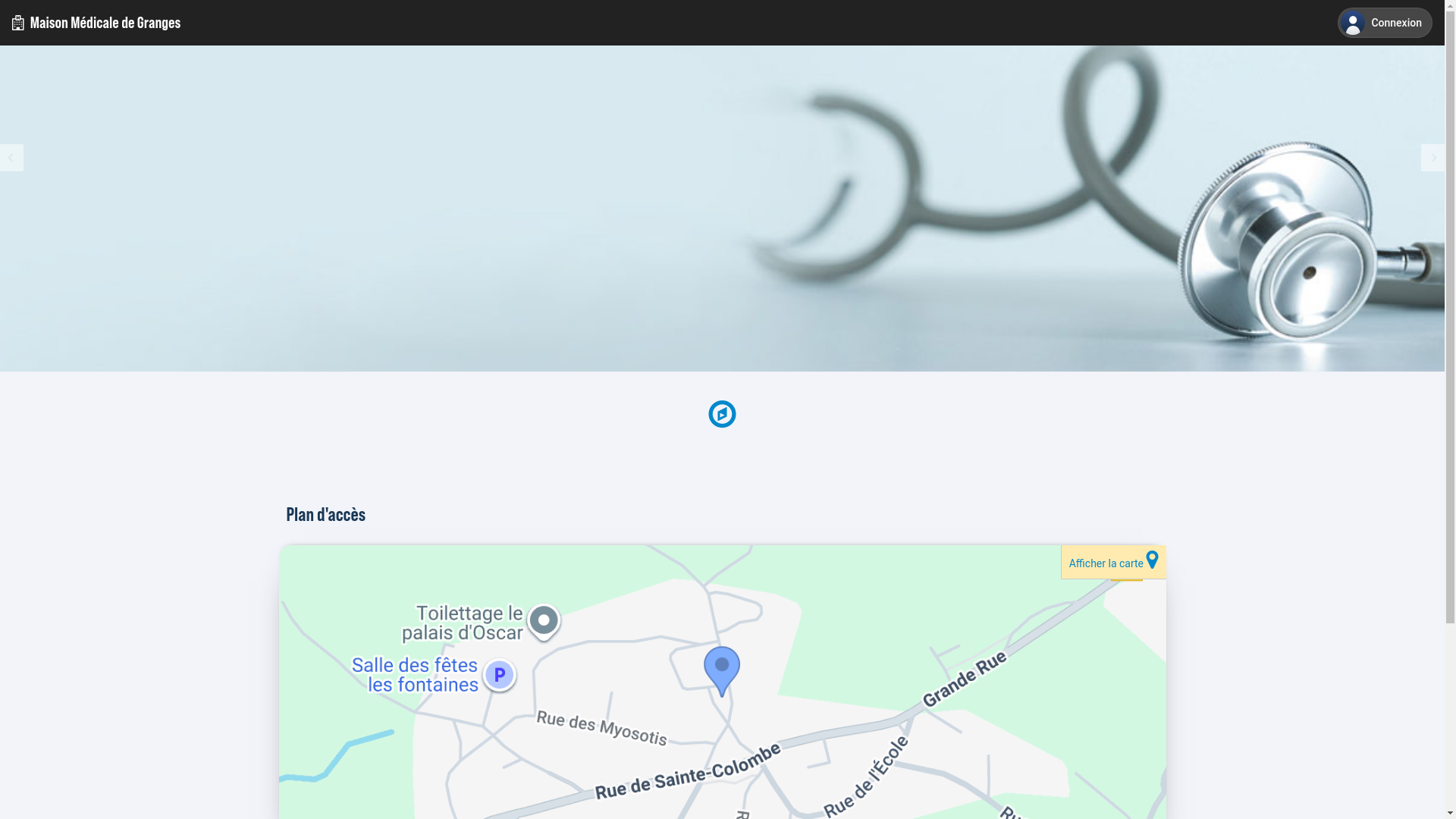 website screenshot of https://maisonmedicale-granges.fr/