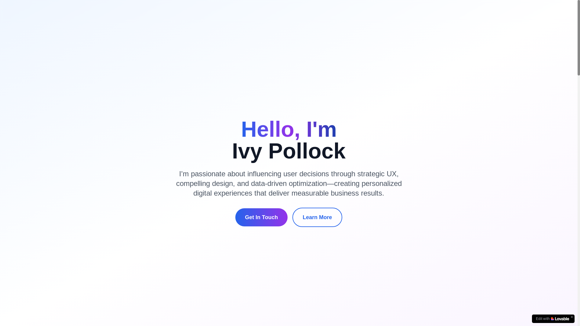 website screenshot of https://ivypollock.com/