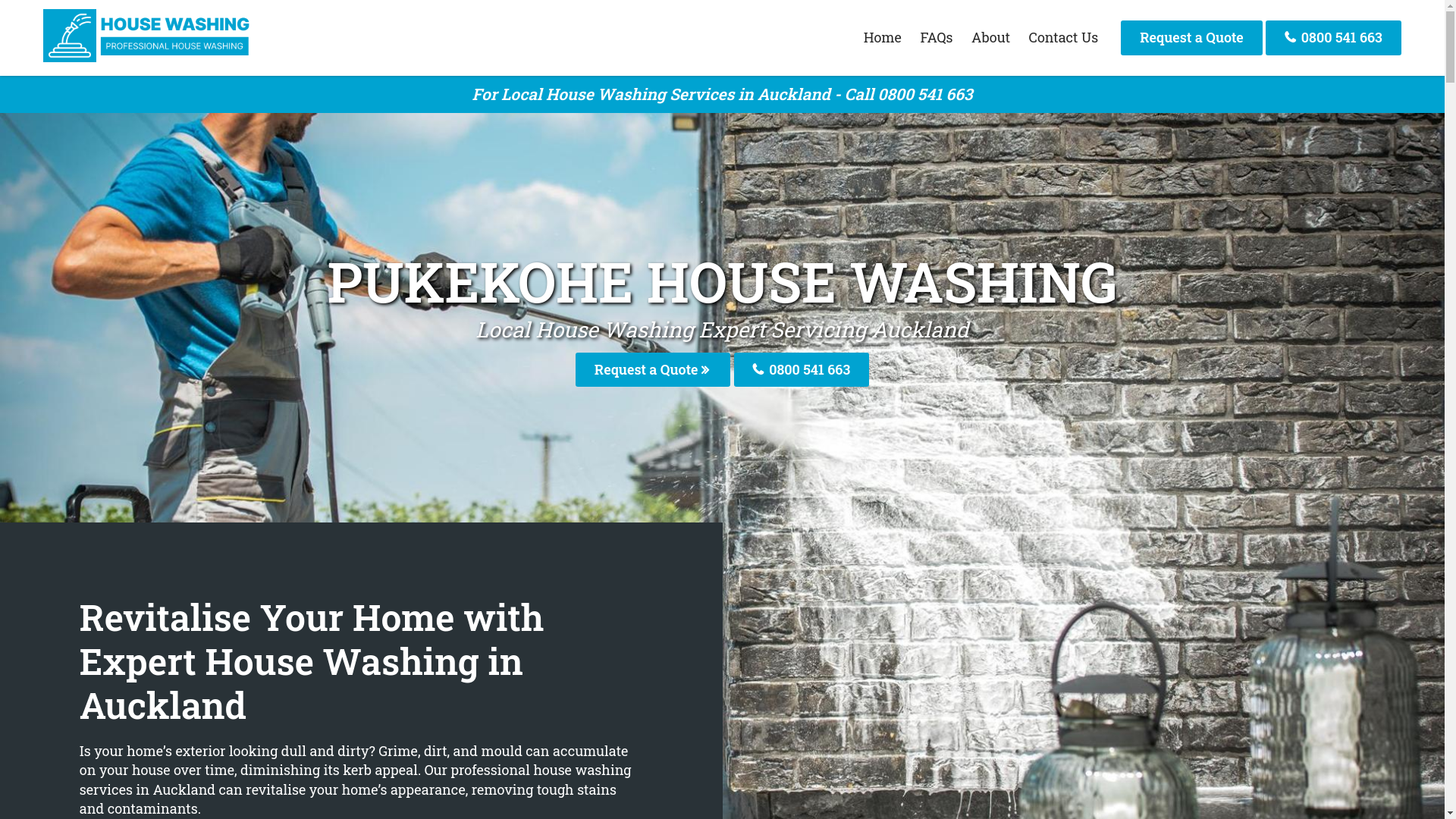 website screenshot of https://pukekohehousewashing-co-nz.pages.dev/