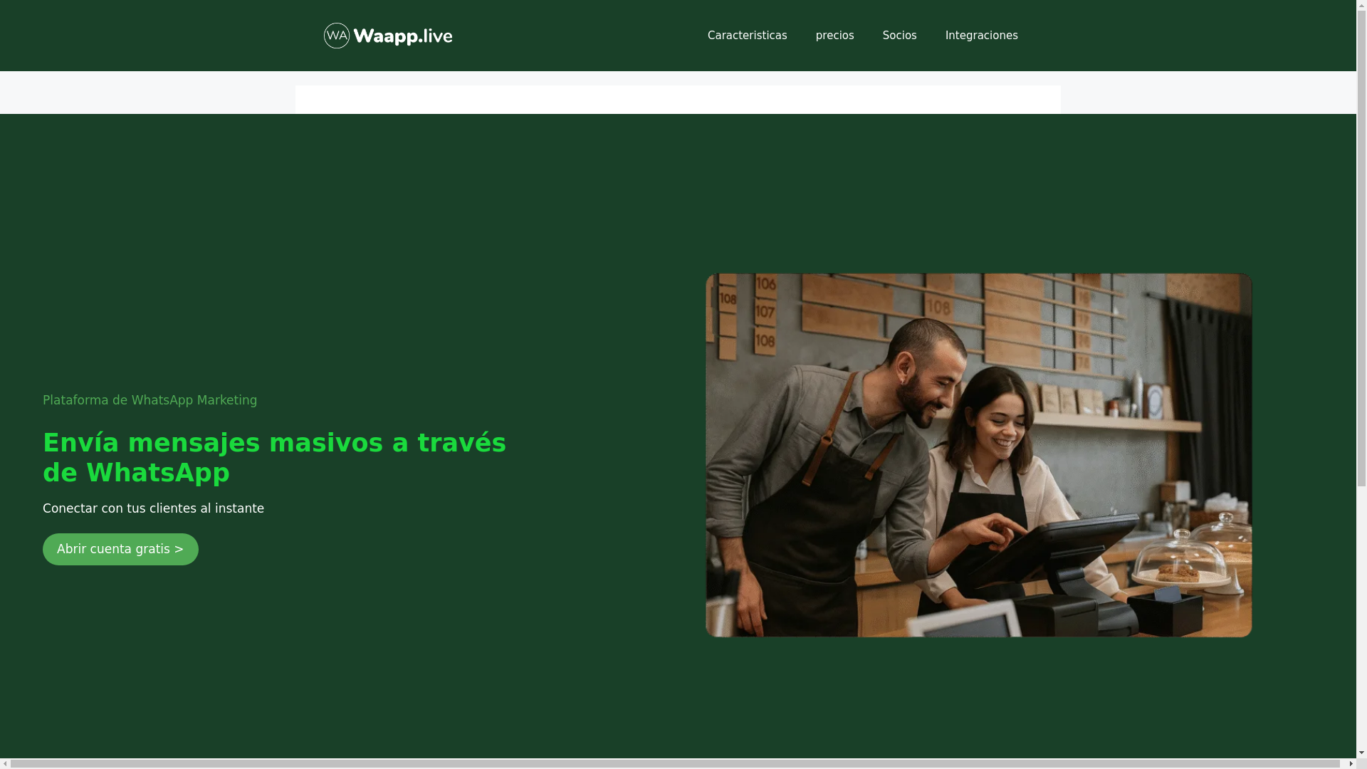 website screenshot of https://waappbusiness.com/