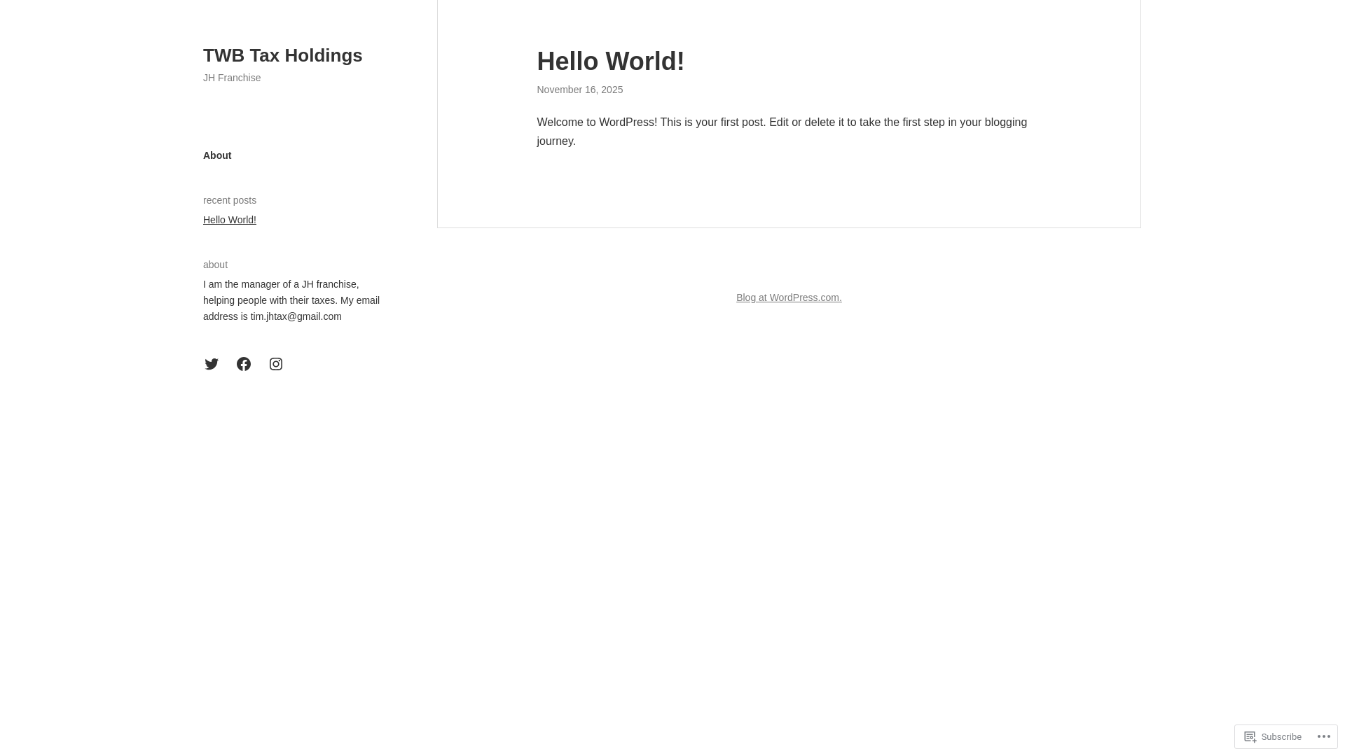 website screenshot of https://twbtaxholdings.org/