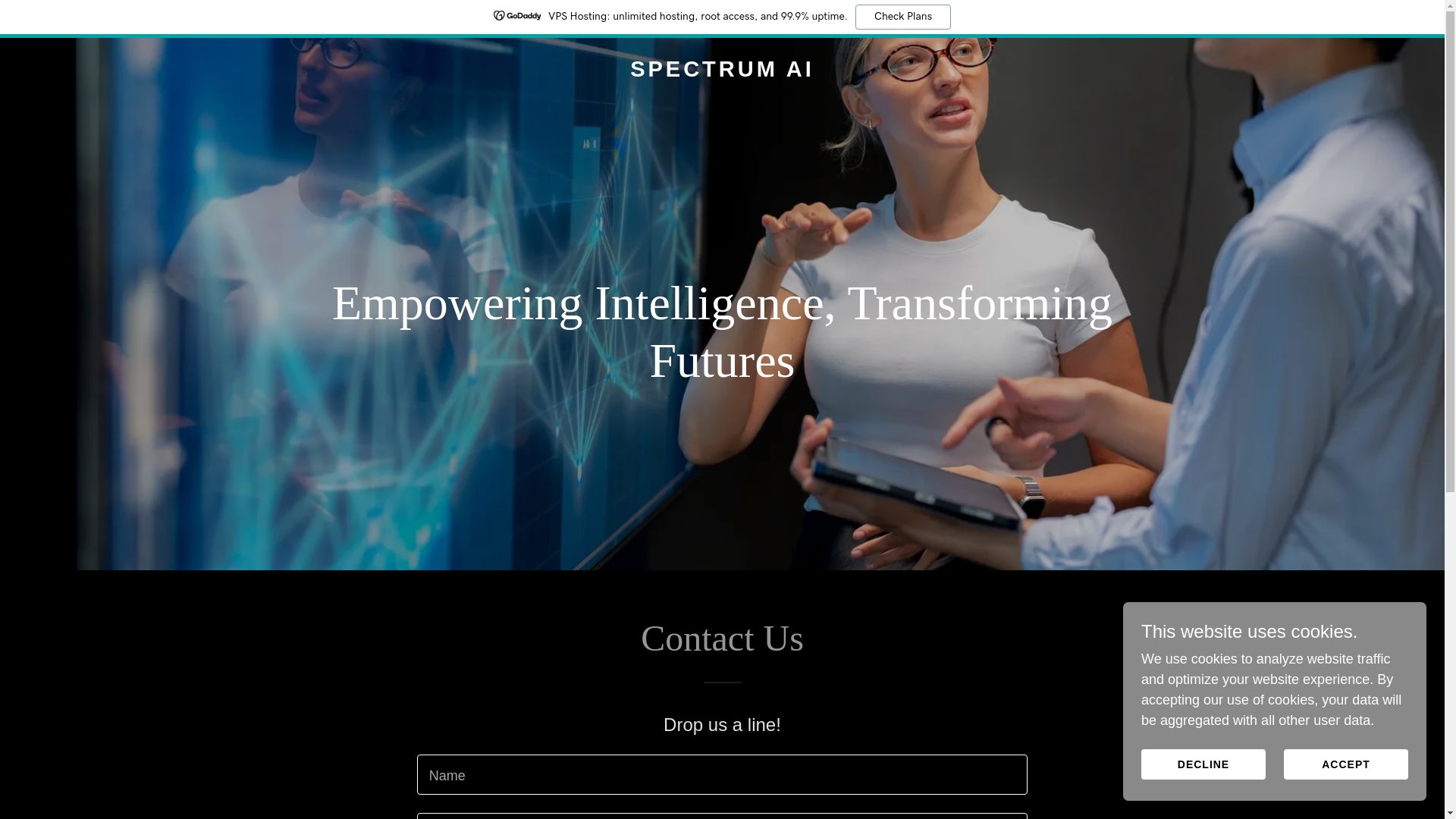 website screenshot of https://spectrumai.solutions/