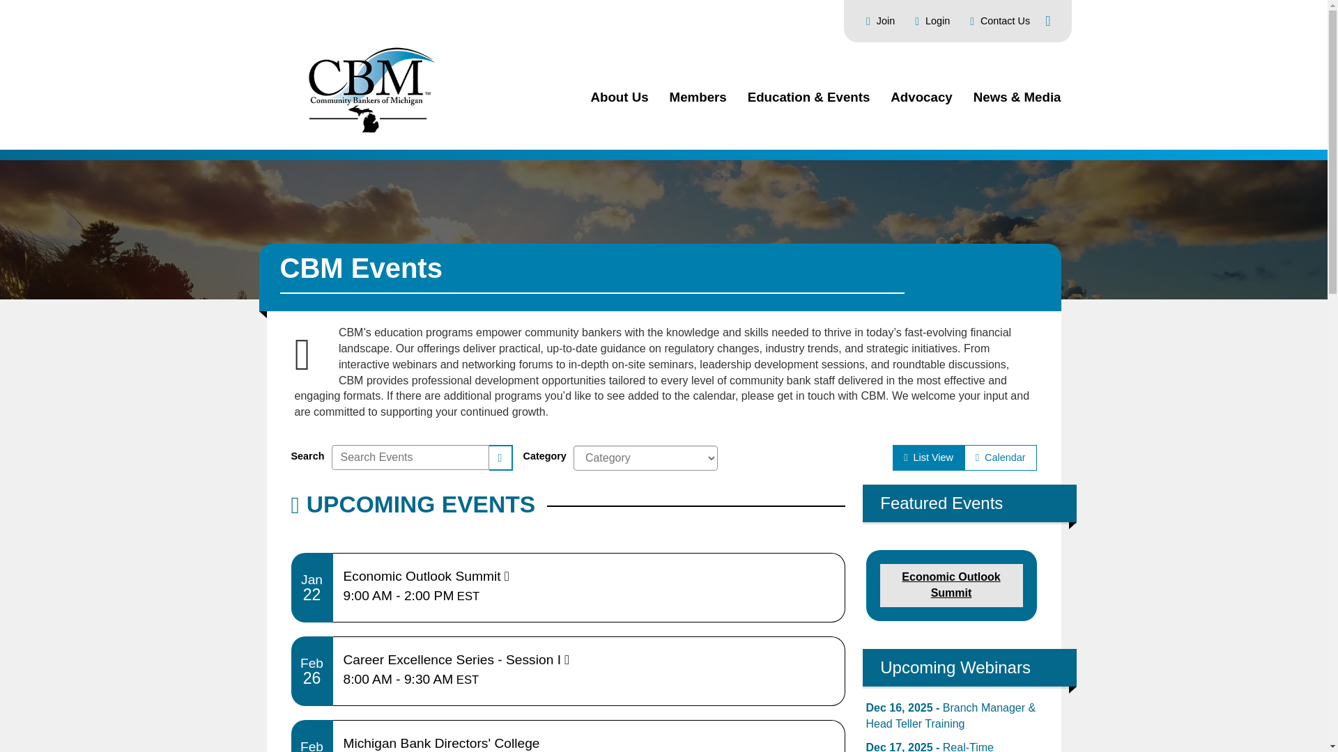 website screenshot of https://www.cbofm.org/events/