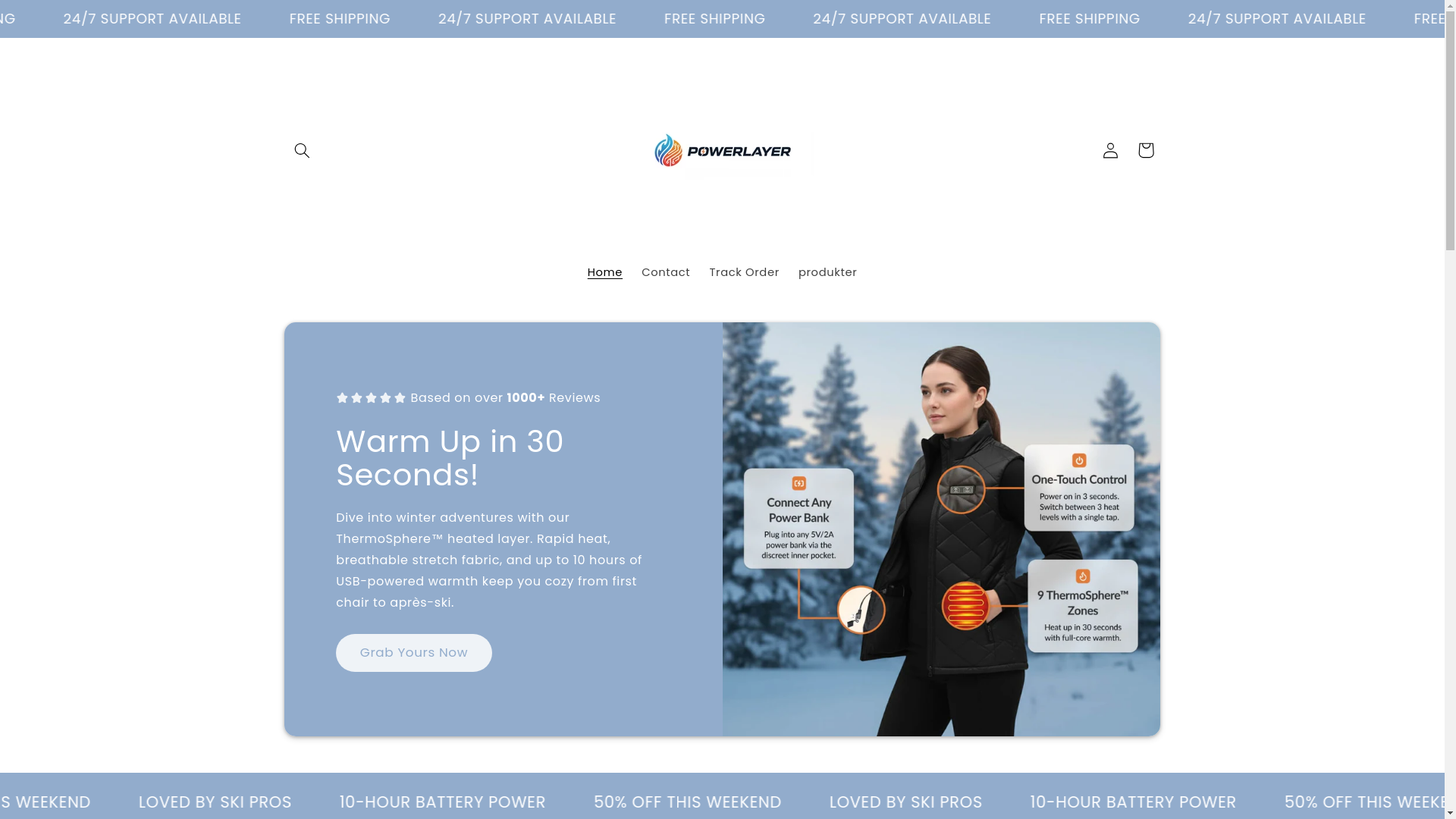website screenshot of https://powerlayer.se/