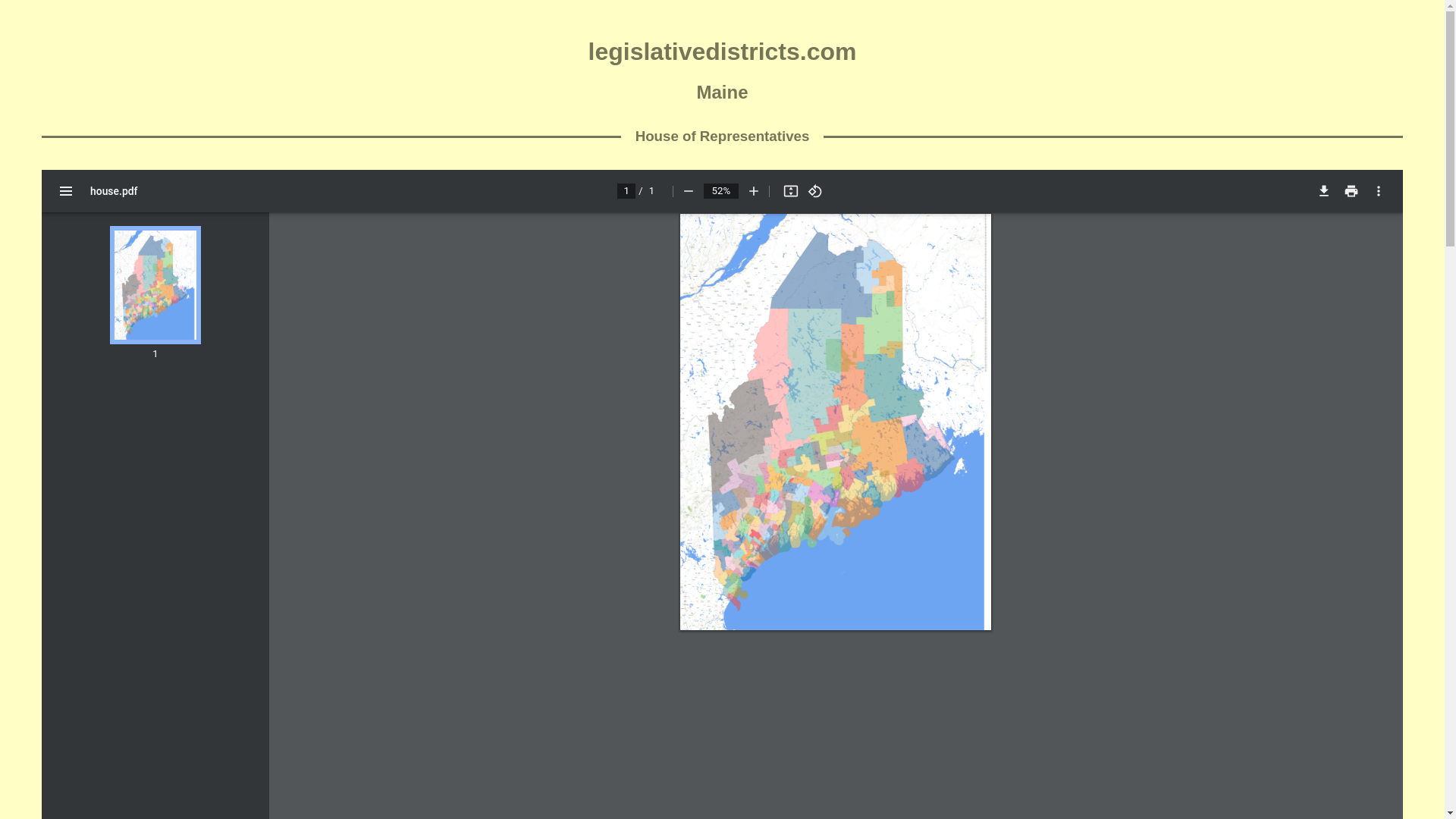 website screenshot of https://legislativedistricts.com/maine.html