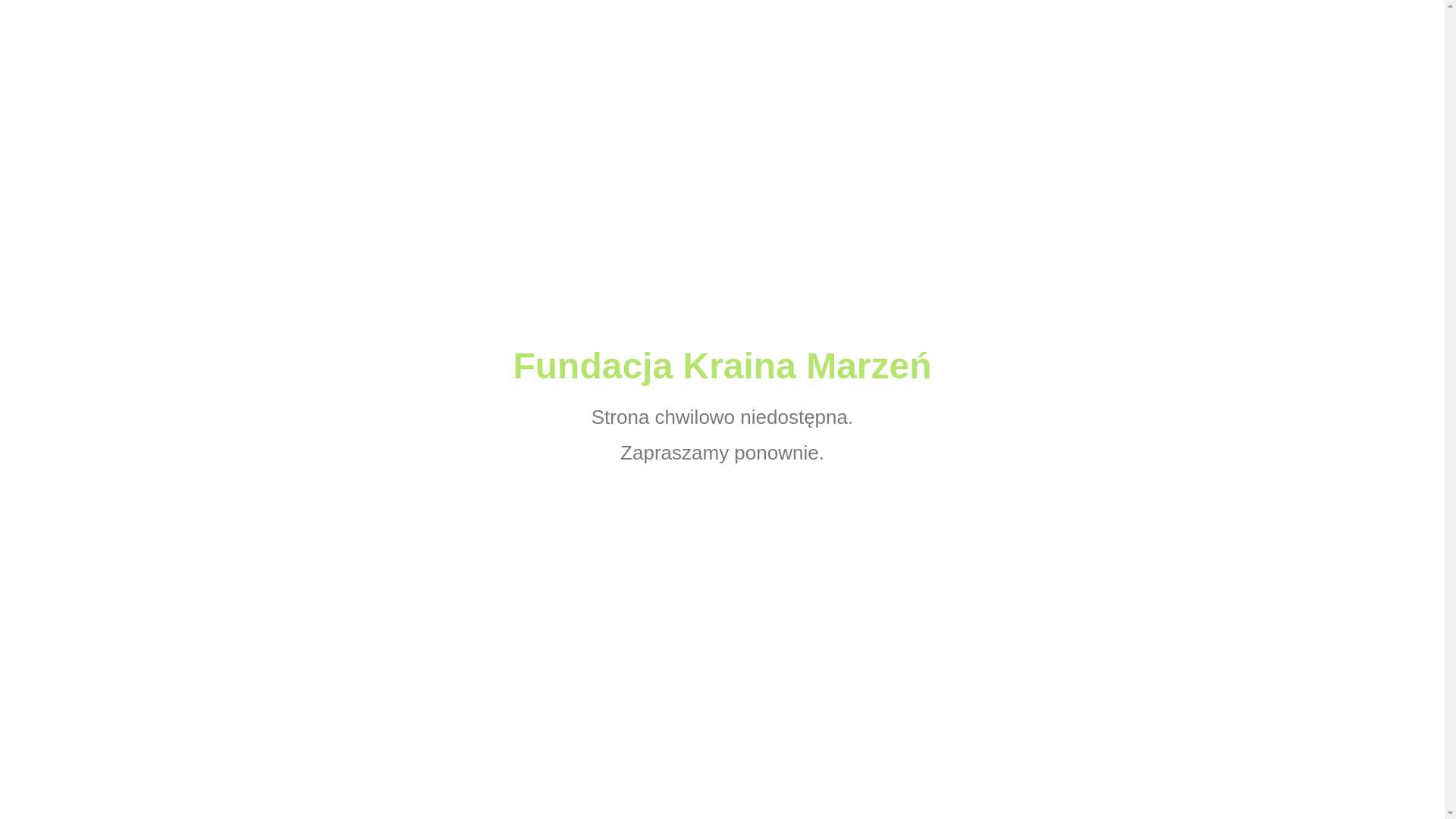 website screenshot of https://fundacjakrainamarzen.pl/
