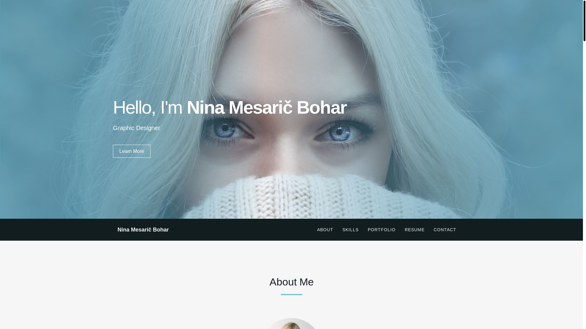 website screenshot of https://nina-mesaric.com/