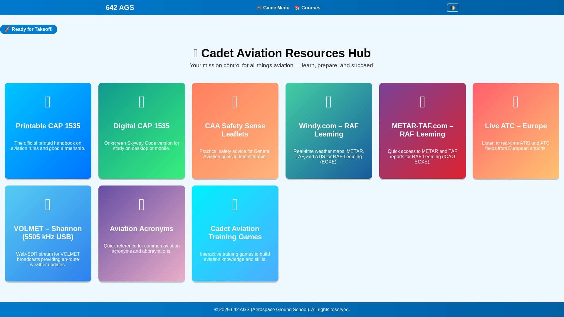 website screenshot of https://blackhallaircadets.co.uk/