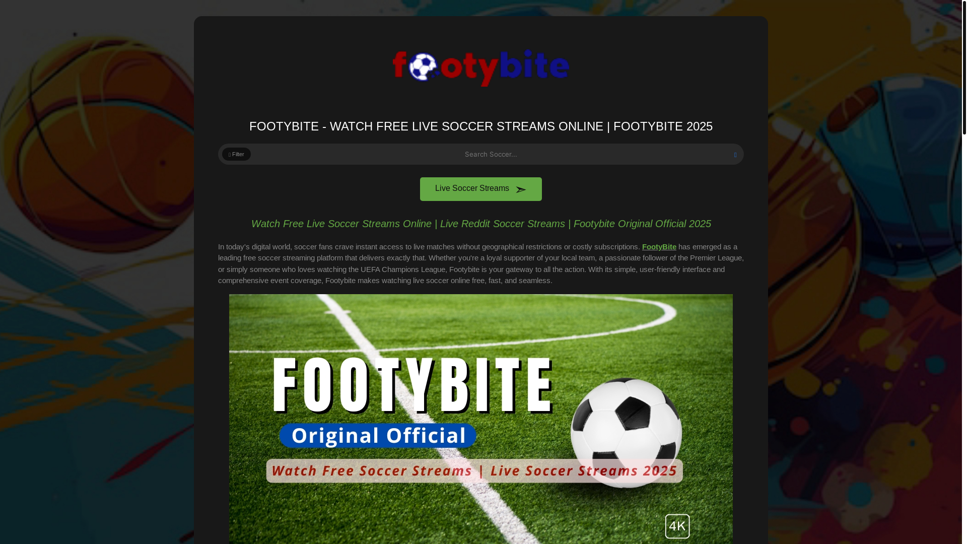 website screenshot of https://footybite.homes/