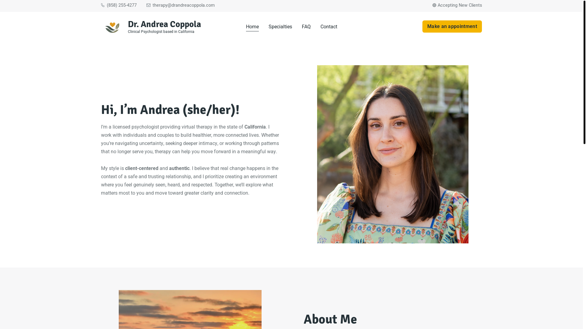 website screenshot of https://drandreacoppola.pages.dev/