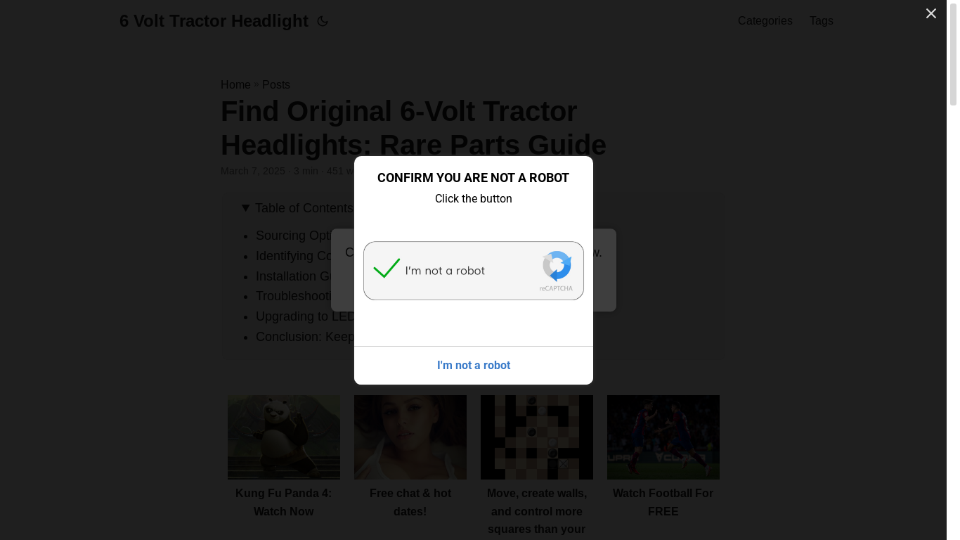 website screenshot of https://6-volt-tractor-headlight.pages.dev/