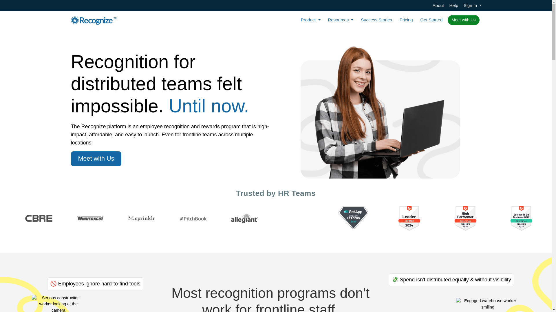 website screenshot of https://recognizeapppartners.com/