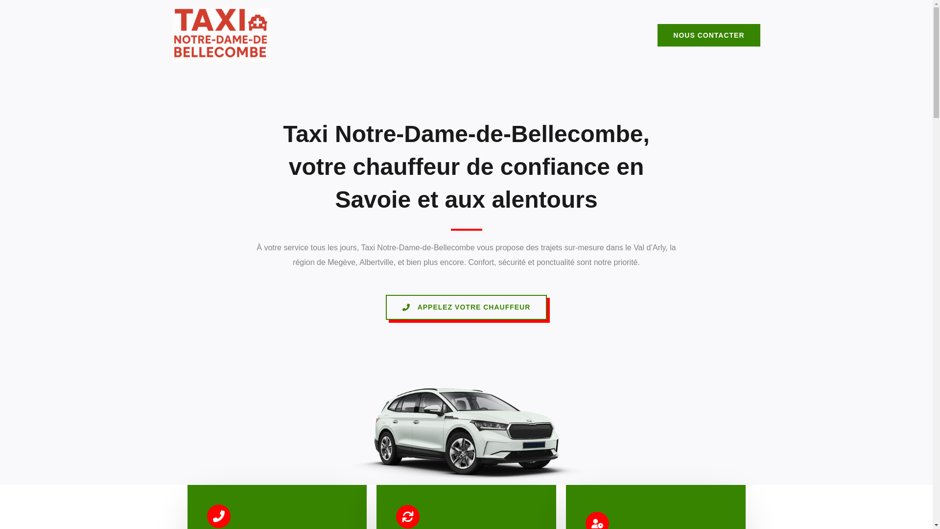 website screenshot of https://taxis-notre-dame-de-bellecombe.fr/
