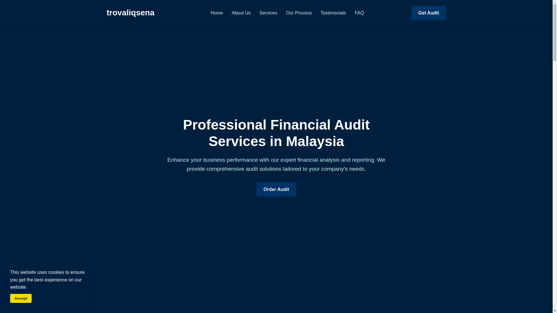 website screenshot of https://trovaliqsena.com/