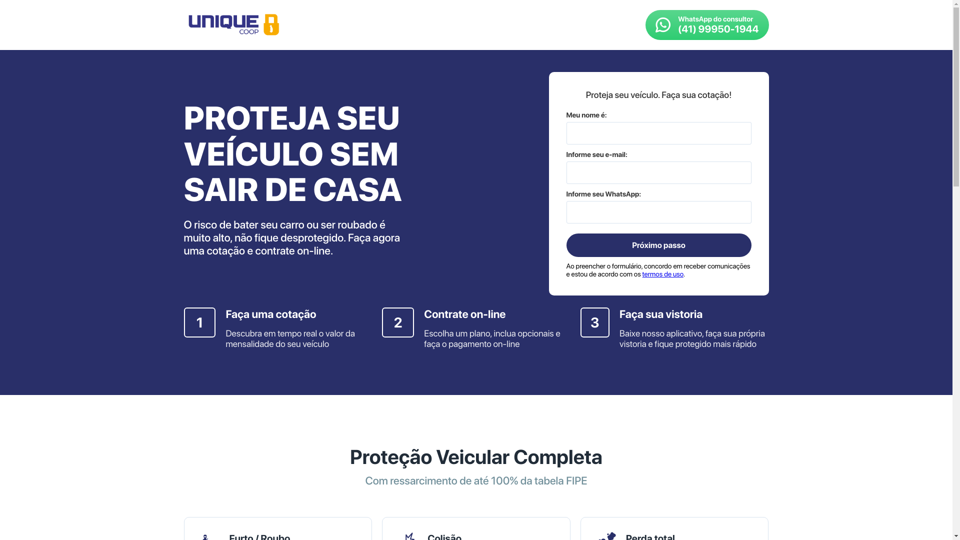website screenshot of https://denocbroker.com.br/