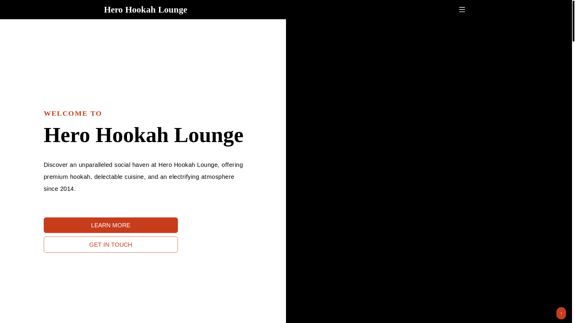 website screenshot of https://herohookahlounge.com/