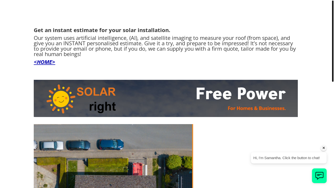 website screenshot of https://solarright.co.uk/instant-quote/