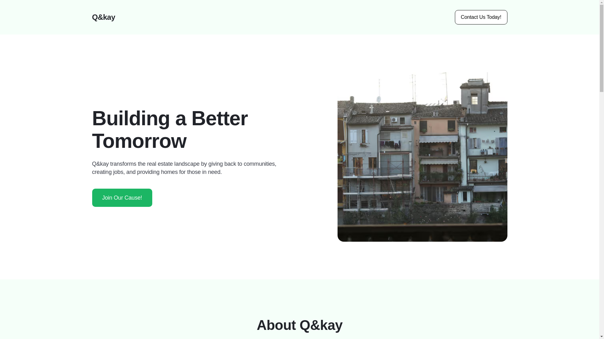 website screenshot of https://qandkay.com/