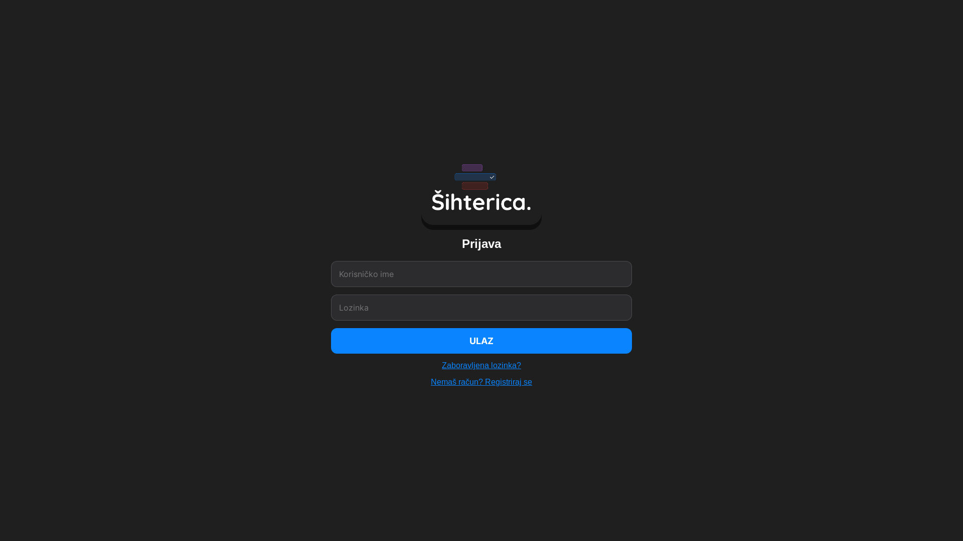 website screenshot of https://sihterica.online/
