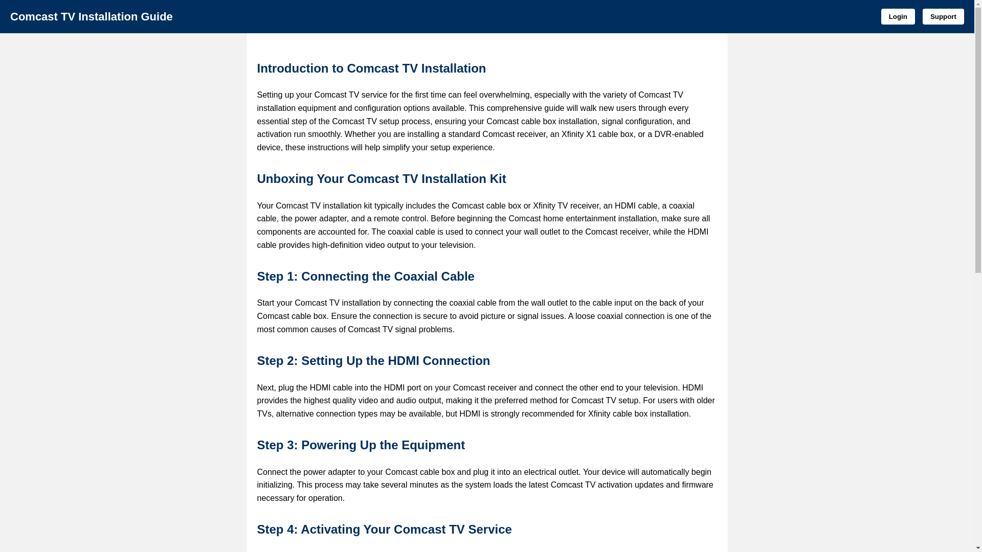 website screenshot of https://comcasttvinstallation.pages.dev/