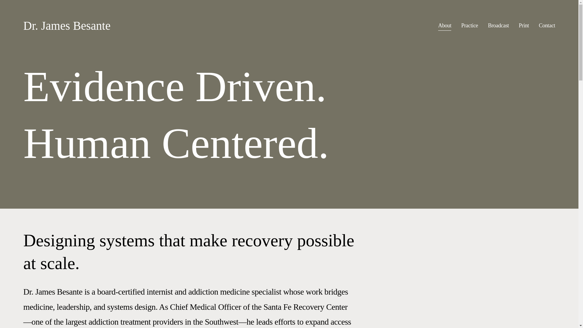 website screenshot of https://drbesante.com/