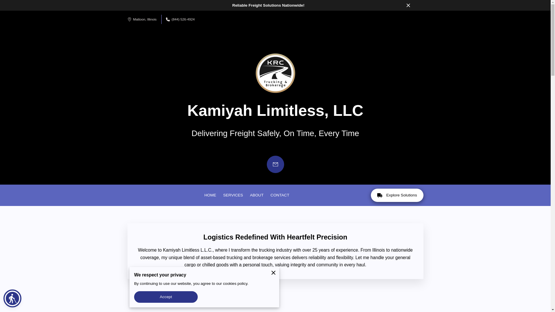 website screenshot of https://kamiyahlimitlessllc.us/