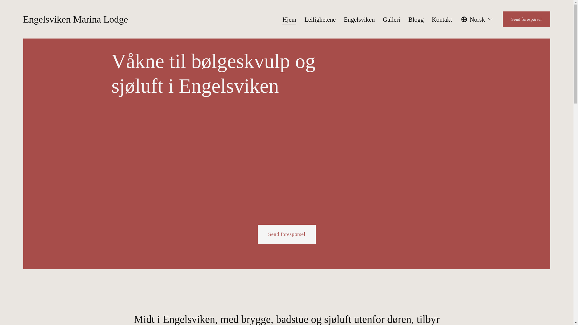 website screenshot of https://marinalodge.no/