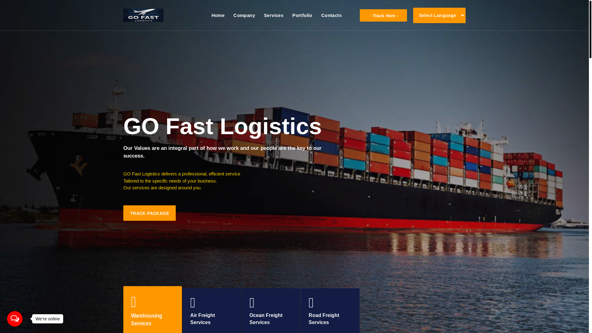 website screenshot of https://gofastlogistics.ltd/