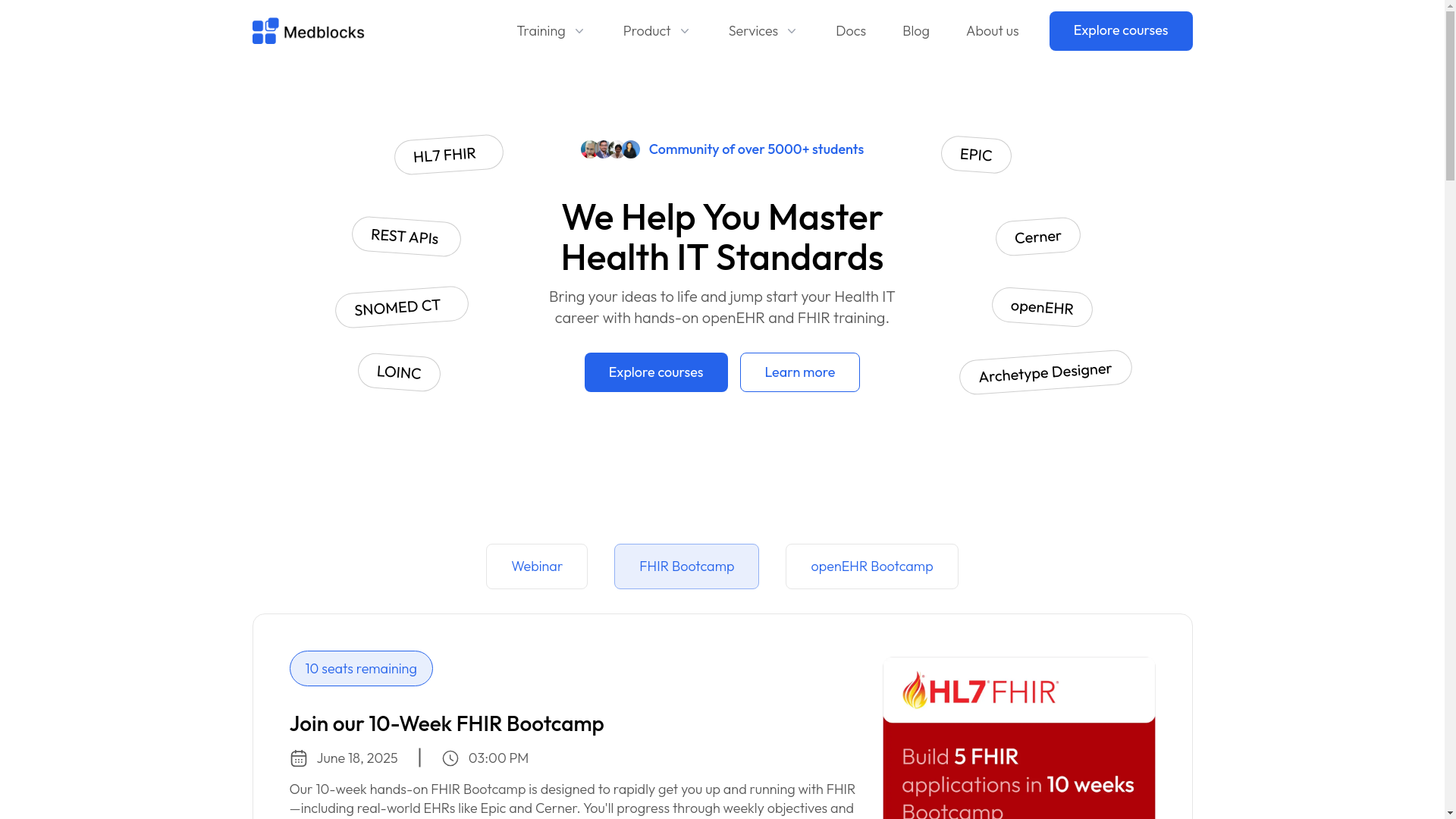 website screenshot of https://medblocks-store.pages.dev/