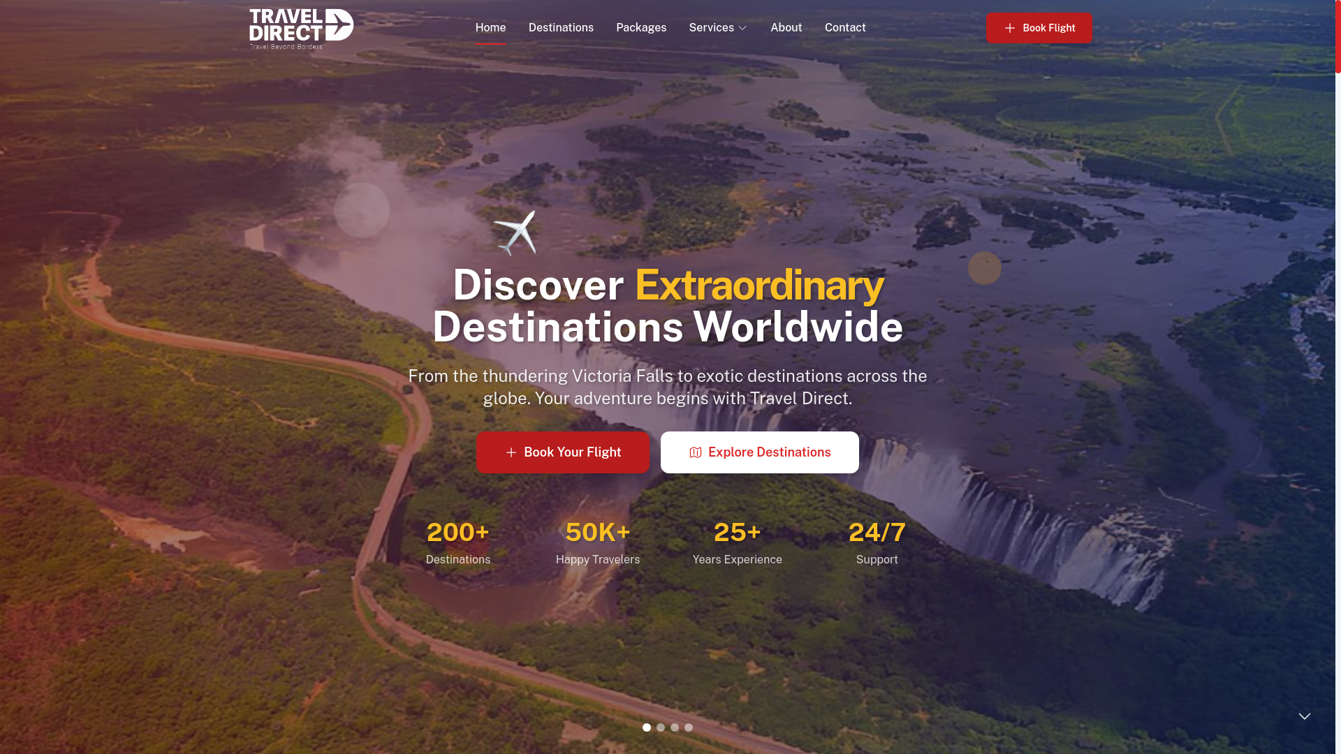 website screenshot of https://travel-agent.pages.dev/