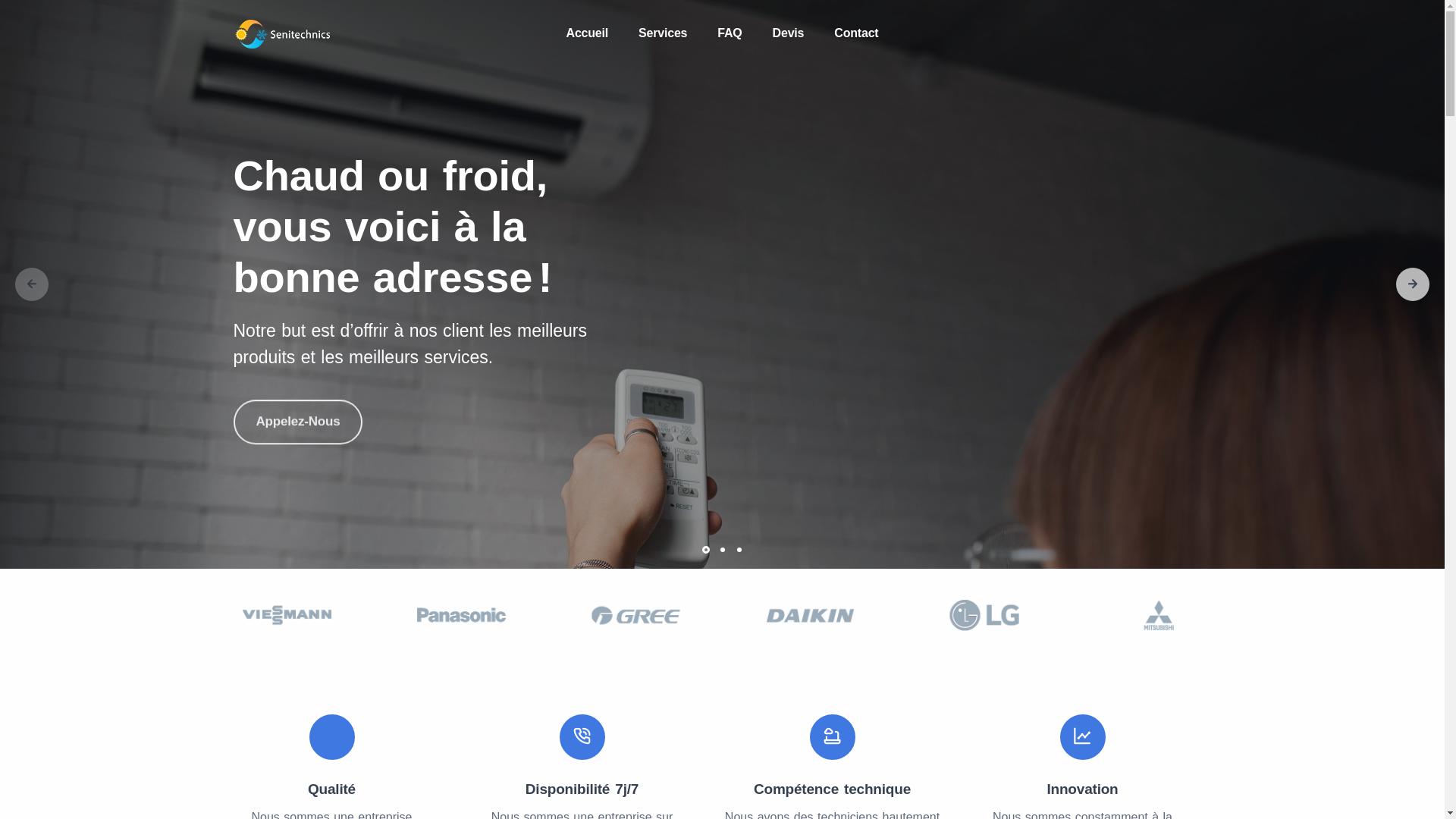 website screenshot of https://senitec.be/