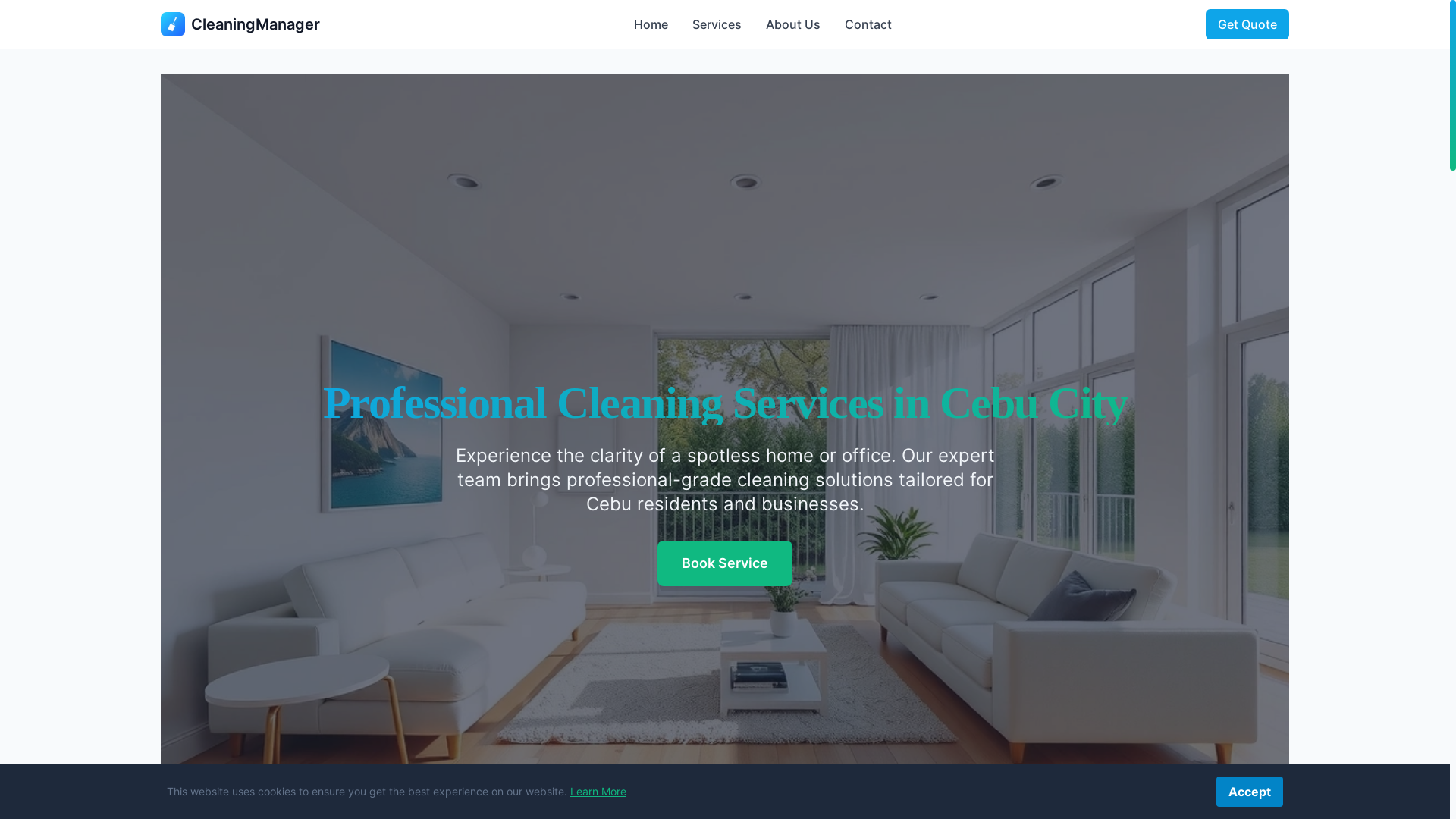 website screenshot of https://cleaningmanager.cc/