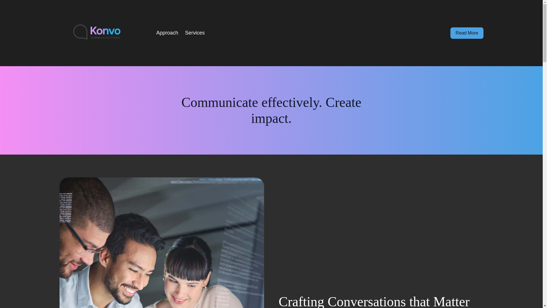 website screenshot of https://konvocommunications.com/