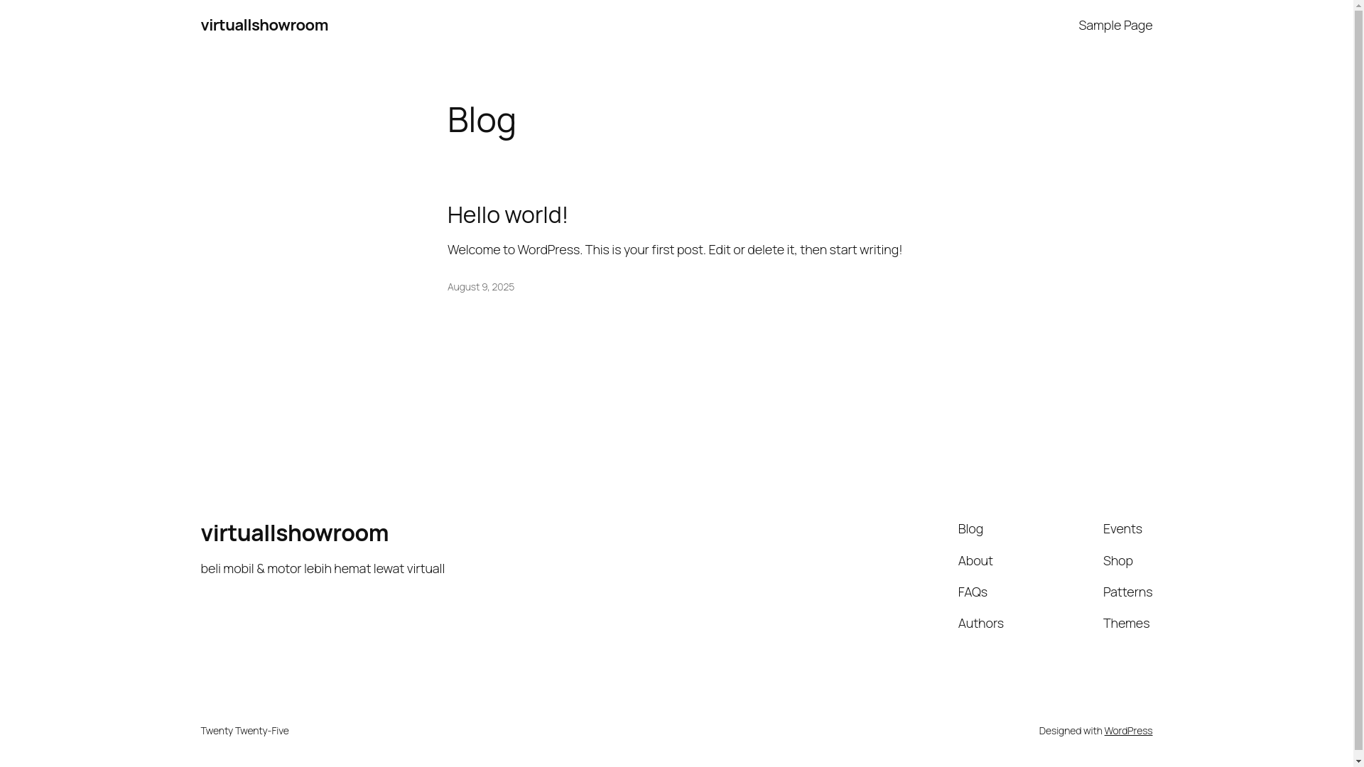 website screenshot of https://virtuallshowroom.biz.id/