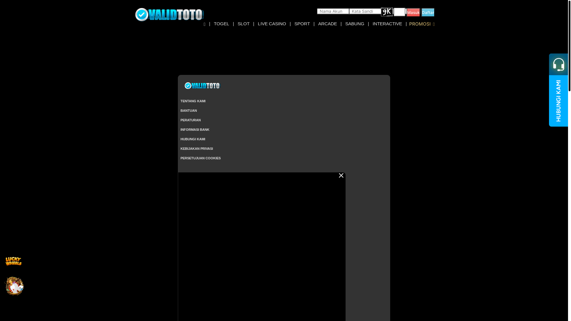 website screenshot of https://validtoto-masuk10.site/