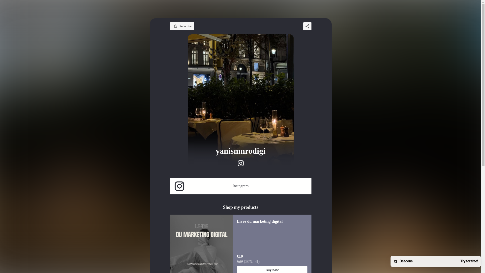 website screenshot of https://yanismnrodigi.com/