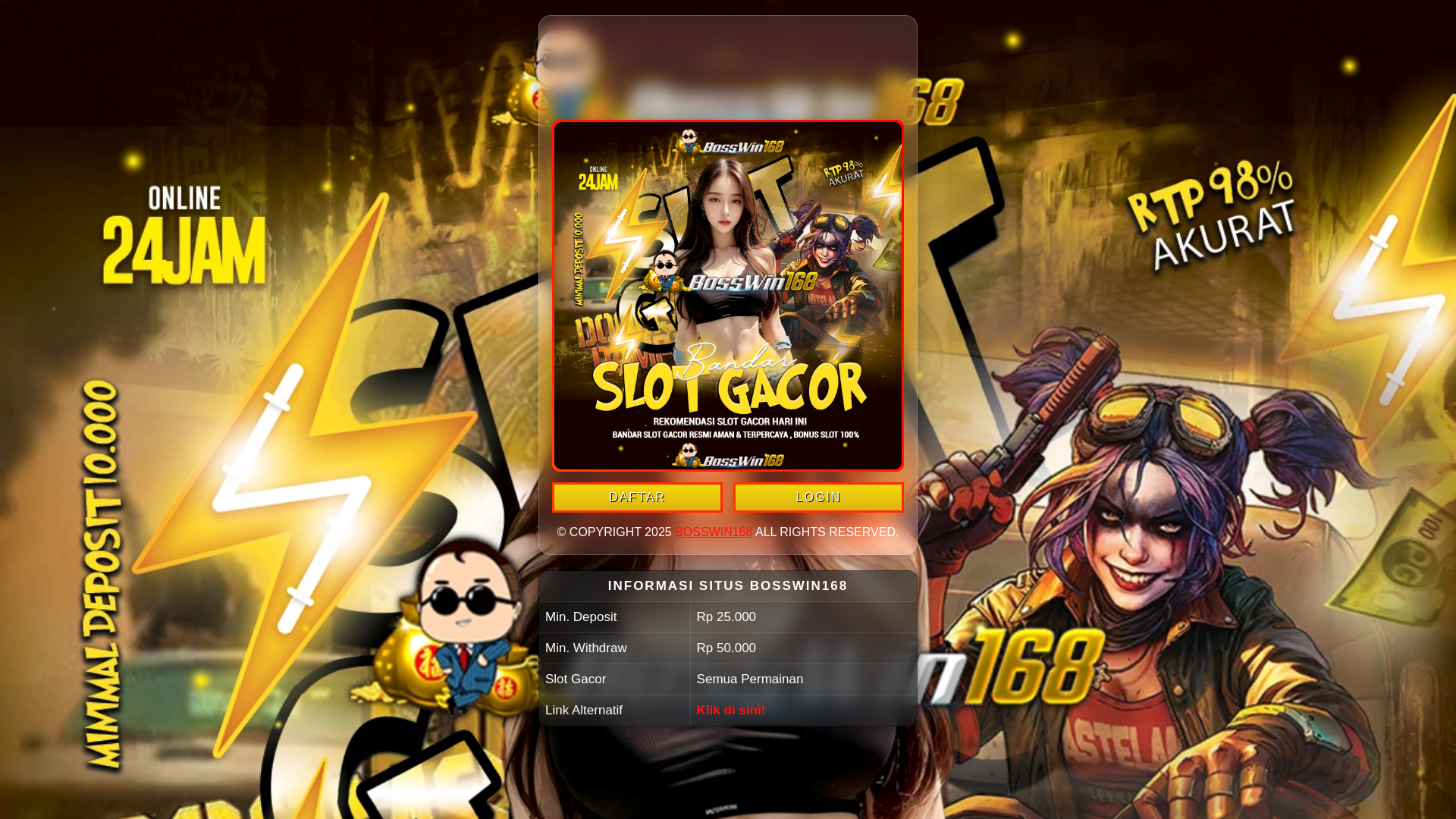 website screenshot of https://design-bosswin168.pages.dev/