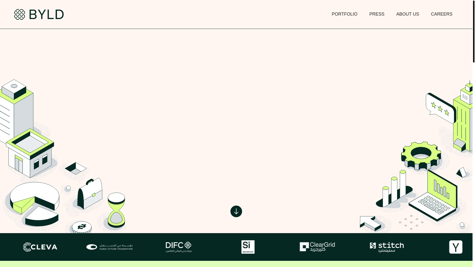 website screenshot of https://byldventures.biz/