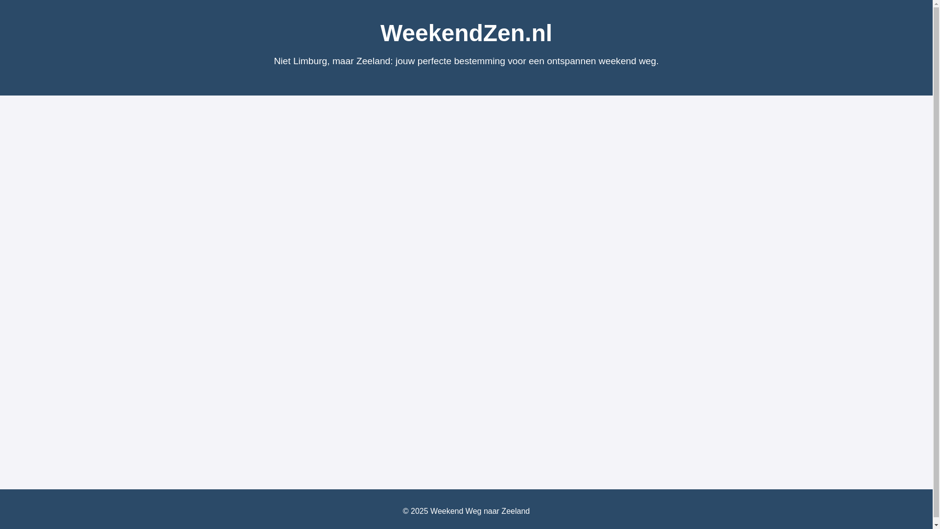 website screenshot of https://weekendzen.nl/