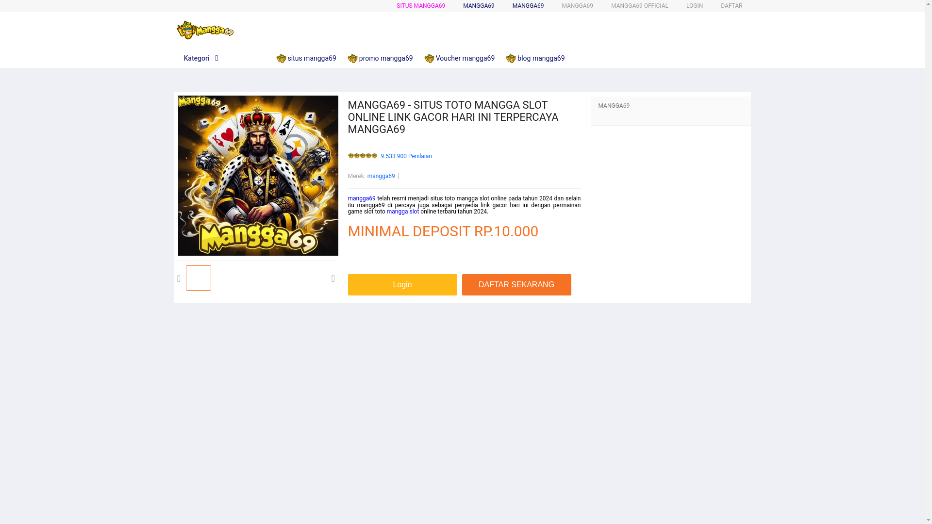 website screenshot of https://trikmenang.sbs/
