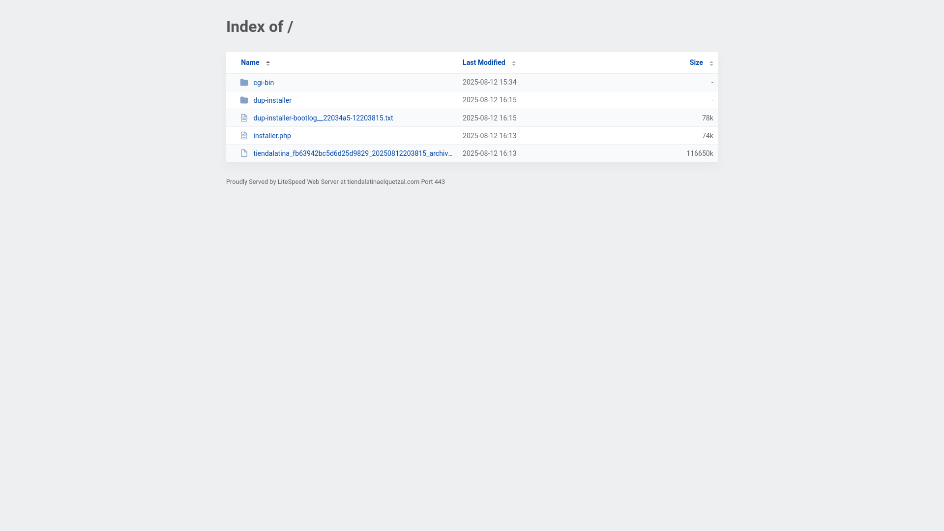 website screenshot of https://tiendalatinaelquetzal.com/