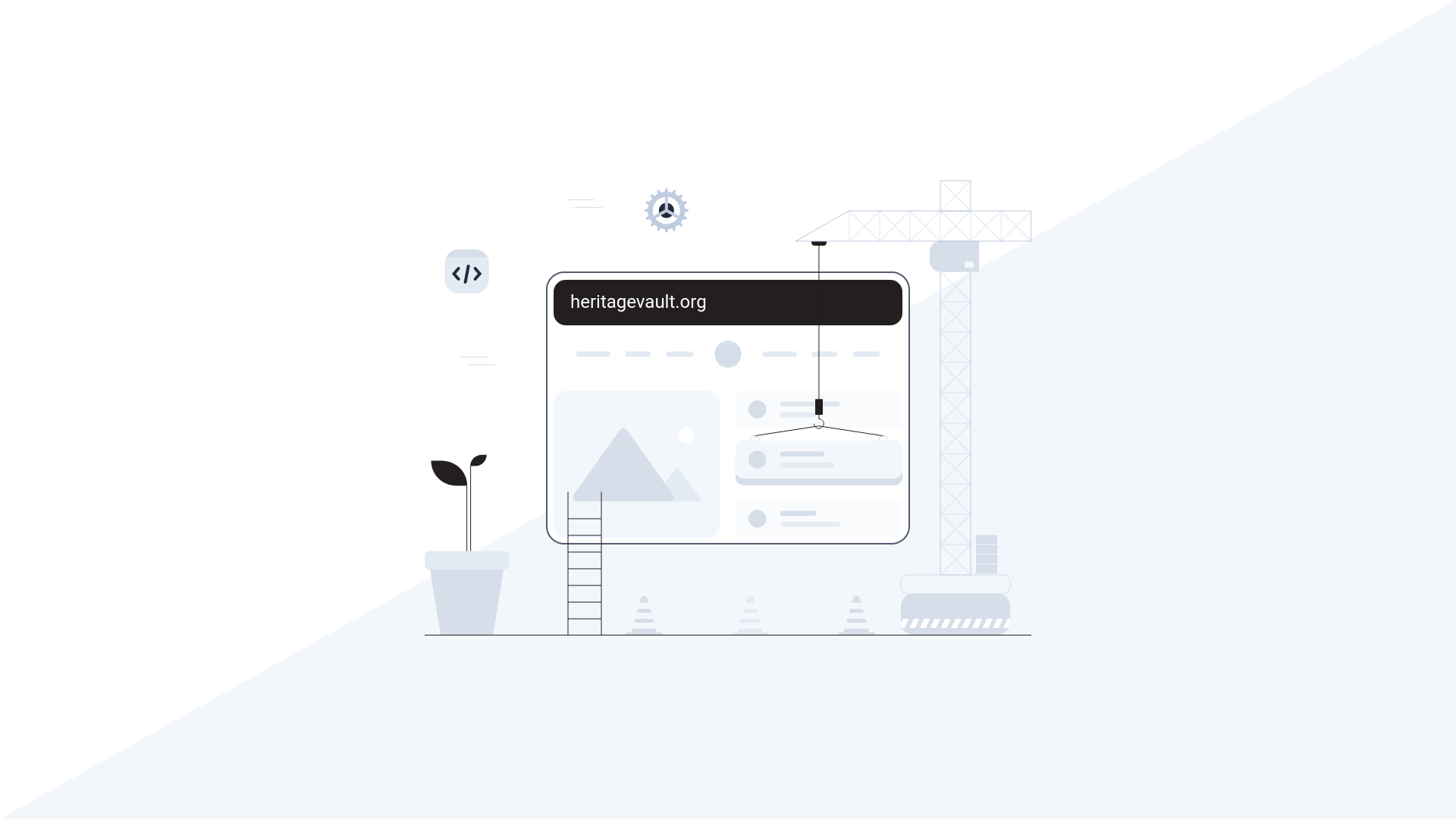 website screenshot of https://heritagevault.org/