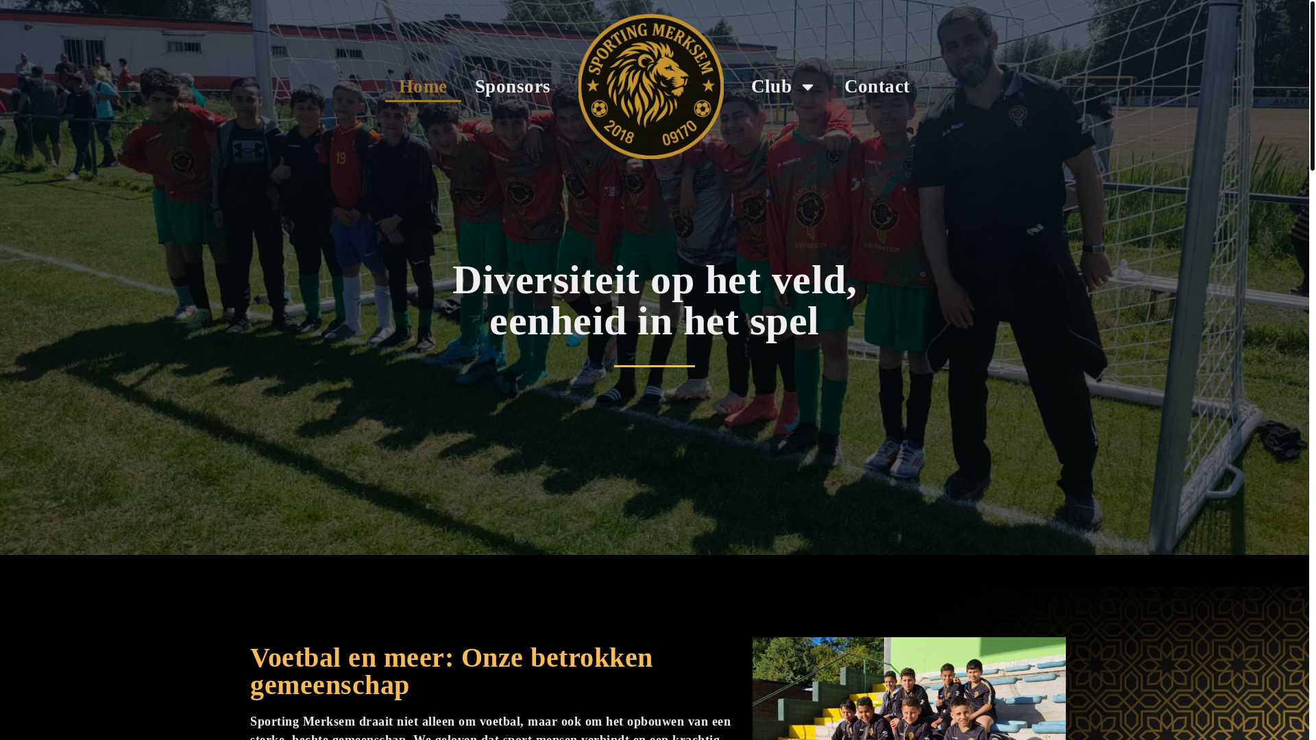 website screenshot of https://sporting-merksem.be/