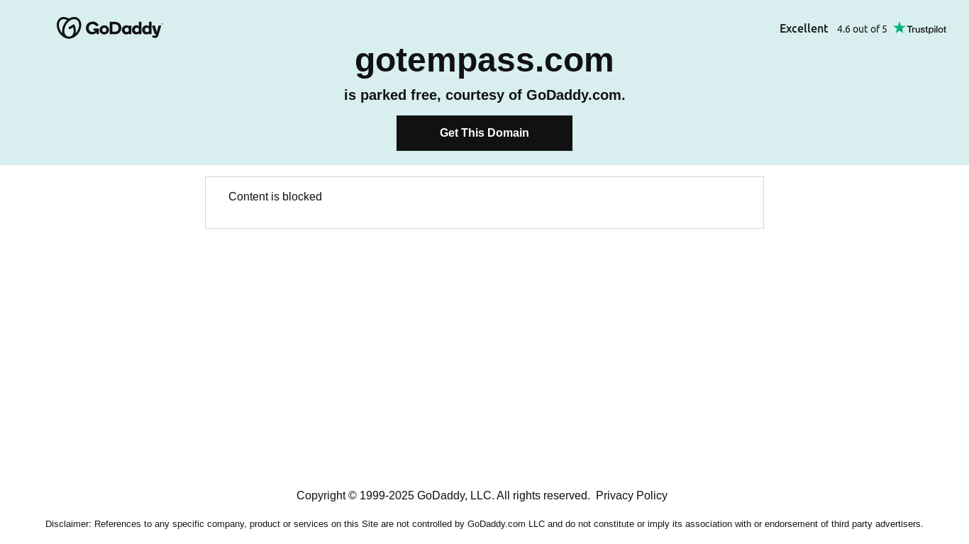 website screenshot of https://gotempass.com/
