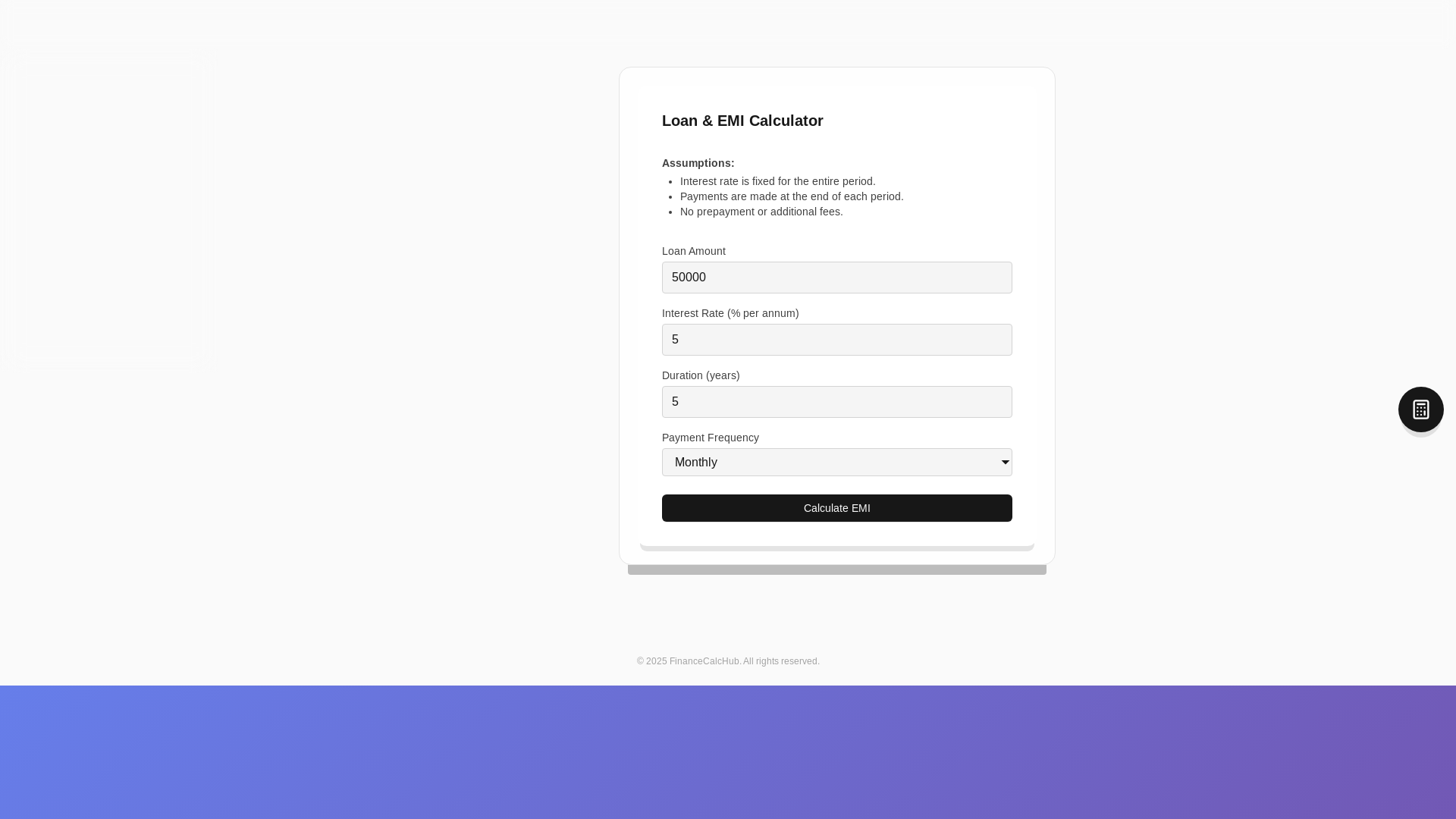 website screenshot of https://finance-calculator-3w4.pages.dev/