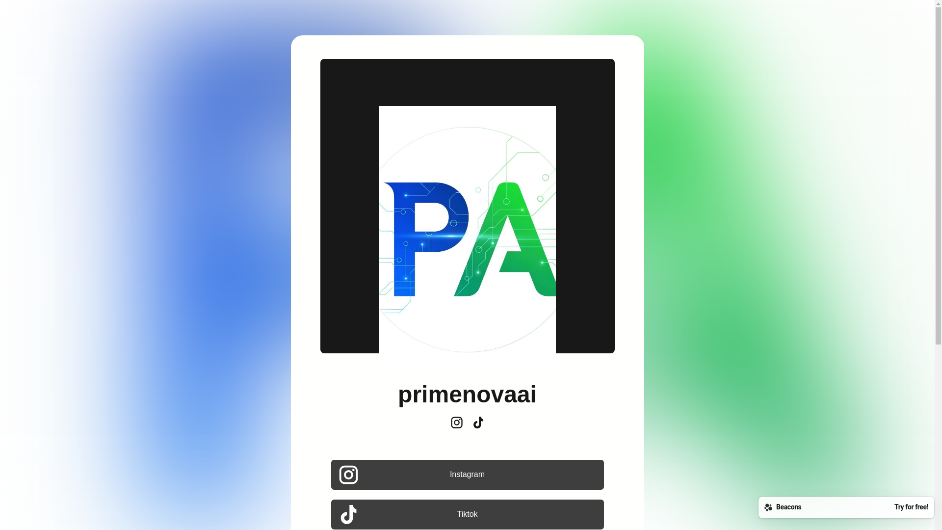 website screenshot of https://primenovaai.com/