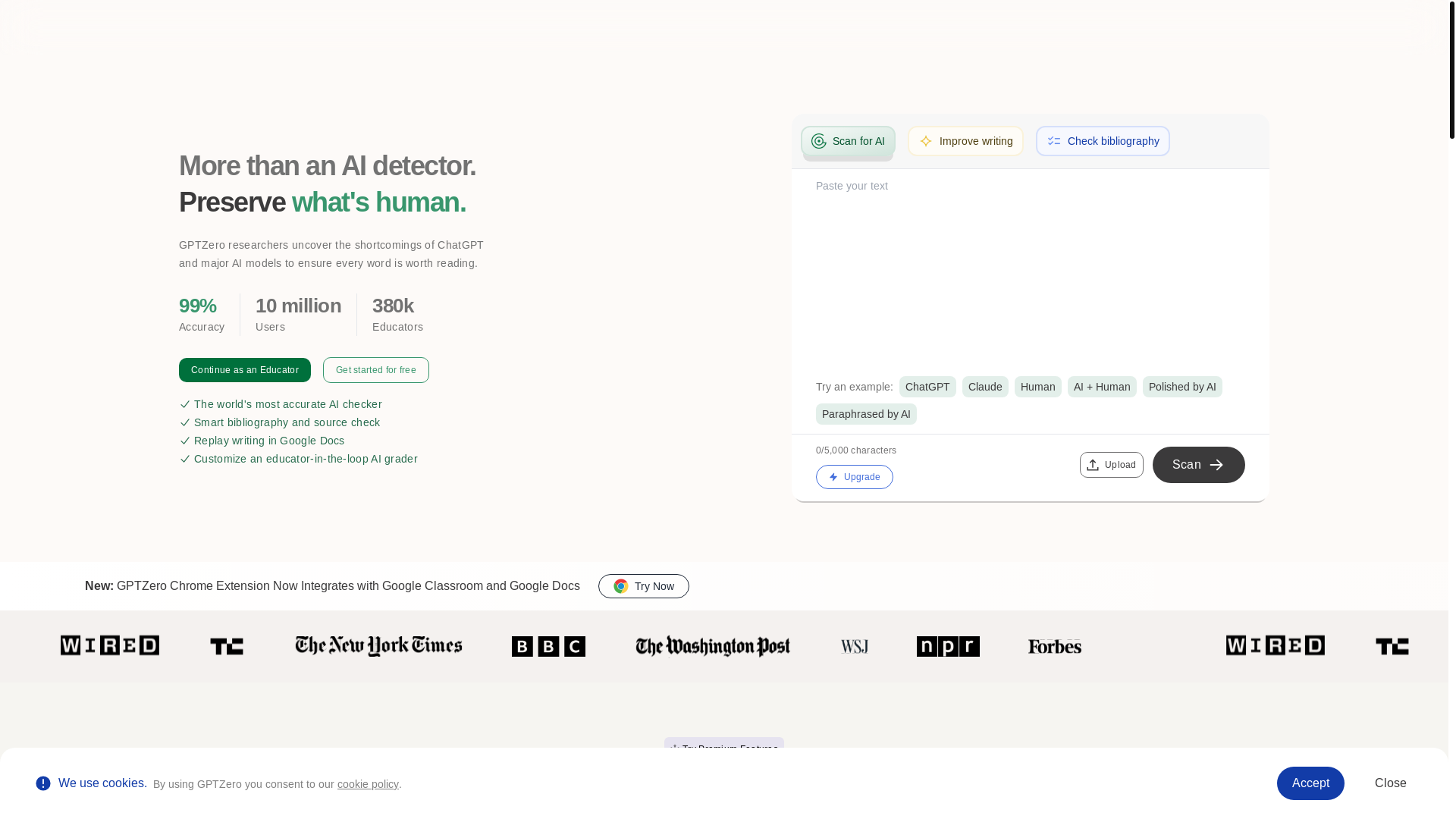 website screenshot of https://www.google.com/url?sa=t&rct=j&q=&esrc=s&source=web&cd=&cad=rja&uact=8&ved=2ahUKEwj5nqfApd6OAxUFkmoFHc3FOmsQFnoECAoQAQ&url=https%3A%2F%2Fgptzero.me%2F&usg=AOvVaw3OQj8oEy9CFhmspimU_KYn&opi=89978449