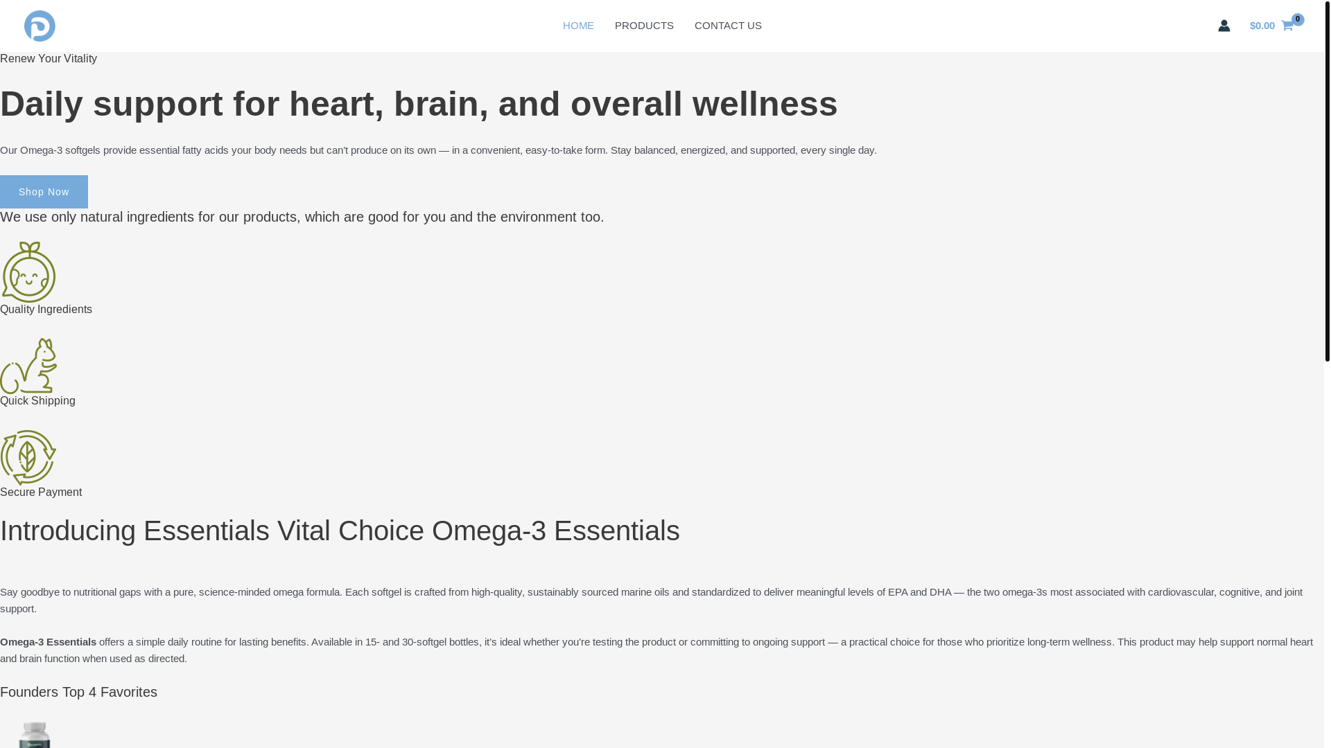 website screenshot of https://pure-vital.io/