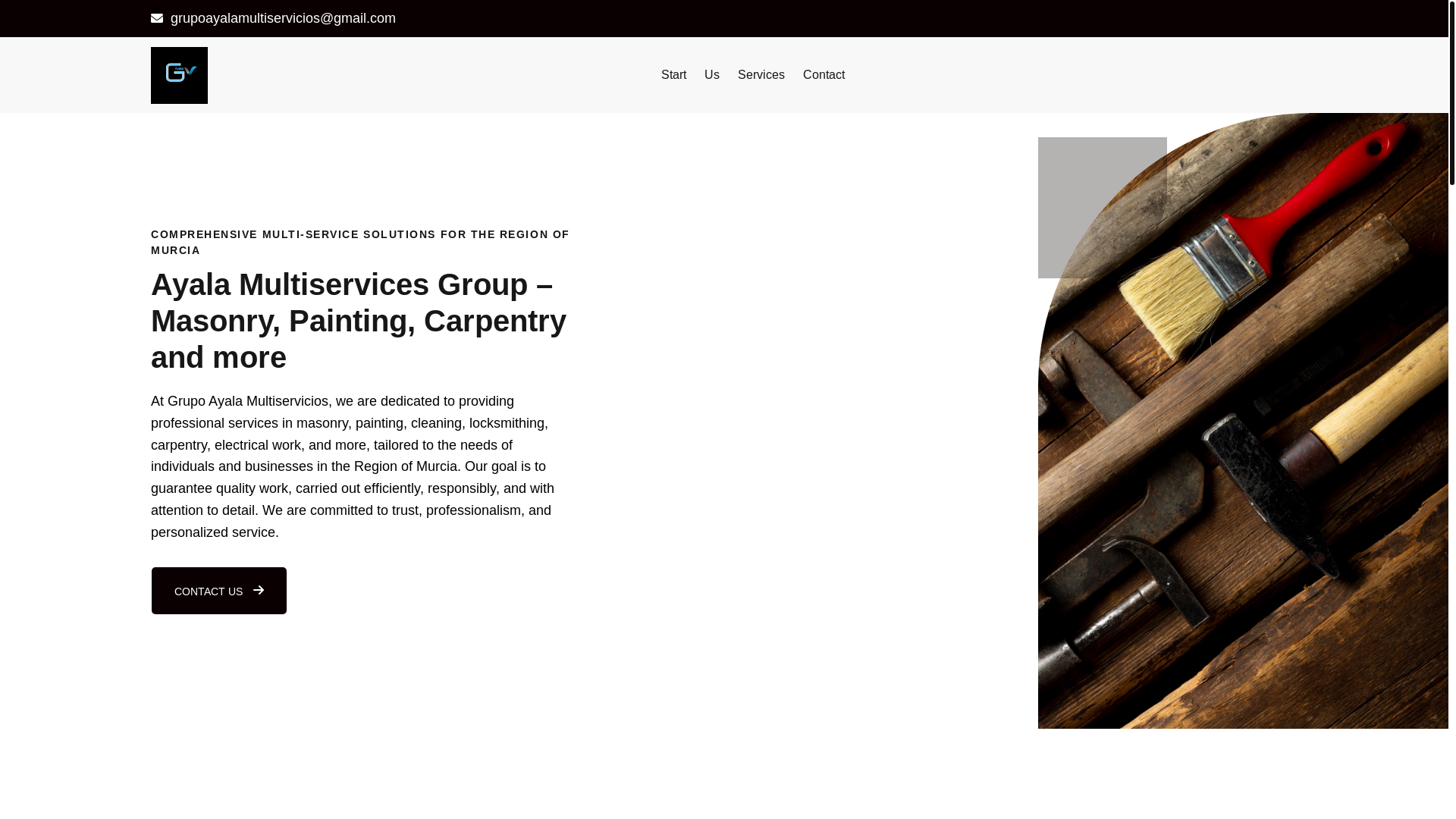 website screenshot of https://grupoayalamultiservicios.es/