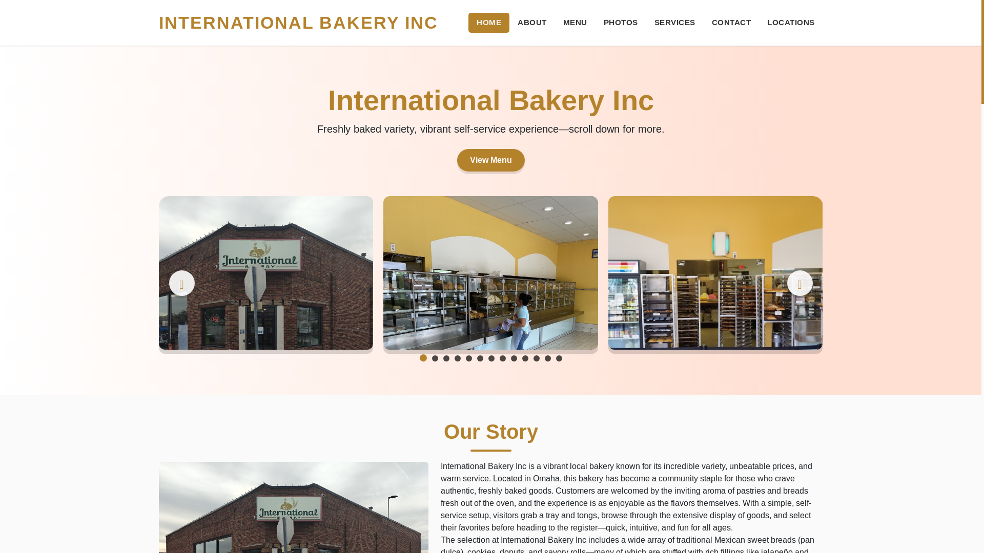 website screenshot of https://international-bakery-site.pages.dev/